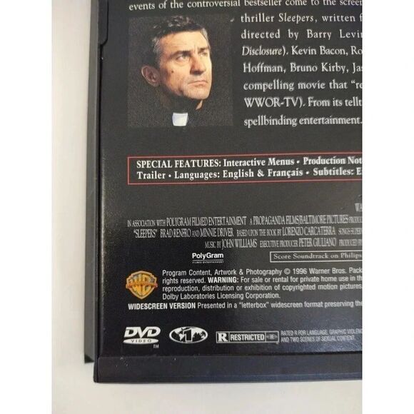 Sleepers DVD 1997 Brad Pitt Kevin Bacon Robert DeNiro Widescreen - Picture 5 of 9